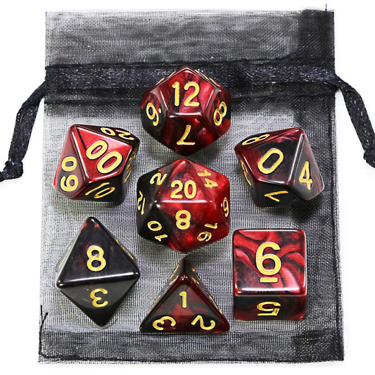 Dice DND Game Dice Role Dice Mixing Colours Dice Set with Bag 9 Different Styles Available for Portable Toys DND RPG TRPG Games