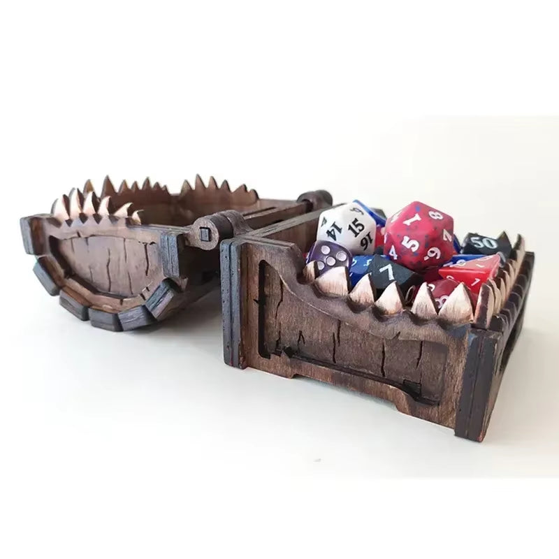 In Stock Dungeons & Dragons Game Figures Wooden Mimic Figure Dnd Creative Monster Treasure Chest Figurine Box Halloween Toy Gift